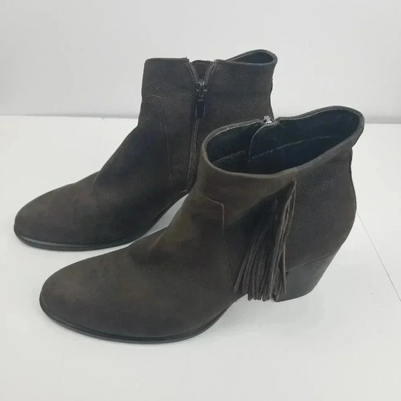 Ecco Danish Design Women's Brown Ankle Booties with Fringe EU 40 - Picture 1 of 11